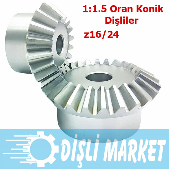 1:1.5 Oran Konik Dişliler