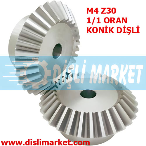4 Modül 30 Diş Konik Dişli